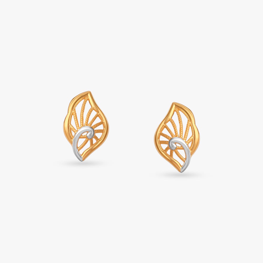 

Curl Glow Gold Stud Earrings
