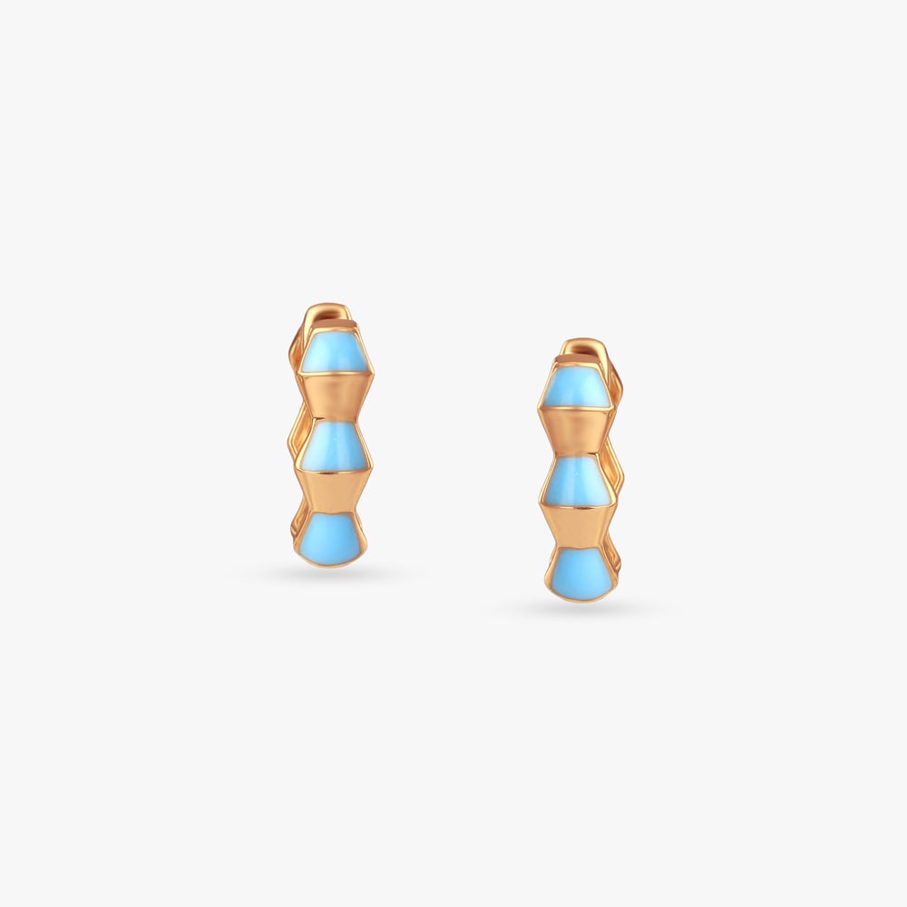 Azure Flip Diamond Hoop Earrings,,hi-res image number null