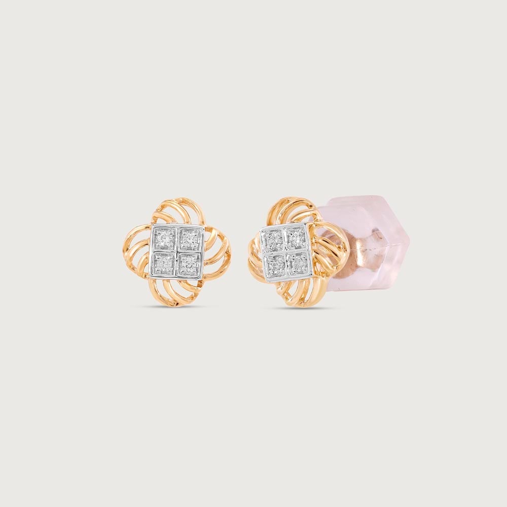 Twirling Grace Diamond Stud Earrings,,hi-res image number null