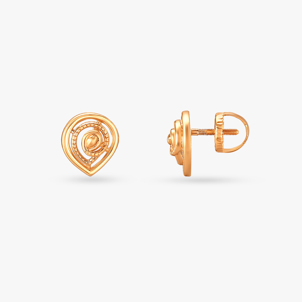 Sculpted Spiral Gold Pendant and Earrings Set,,hi-res image number null