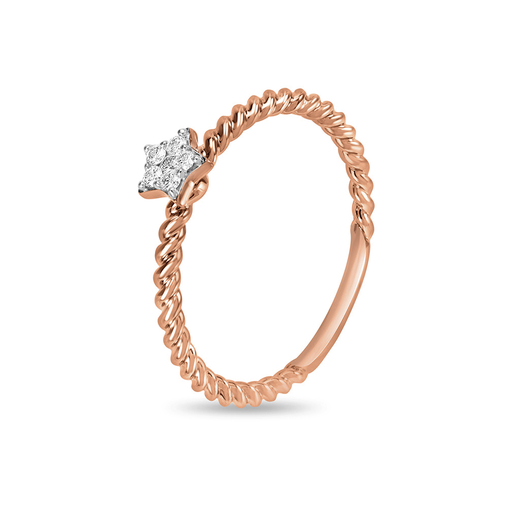 Buy Mia by Tanishq 14k (585) Rose Gold and Diamond Ring for Women at  Amazon.in