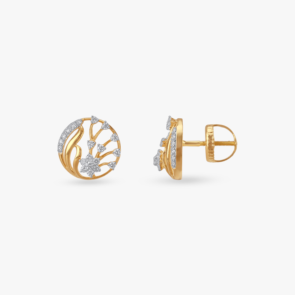Blooming Grace Diamond Stud Earrings,,hi-res image number null