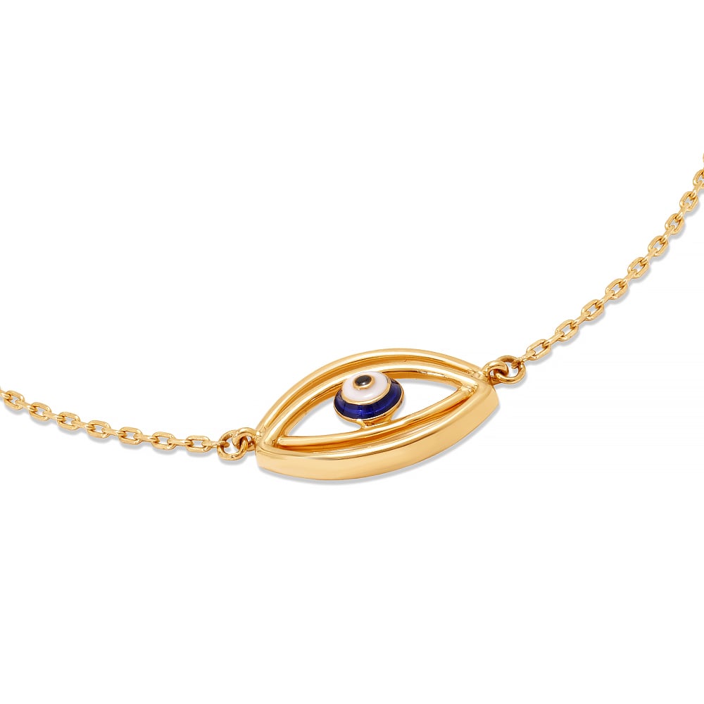 14KT Yellow Gold Layered Evil Eye Bracelet,,hi-res image number null