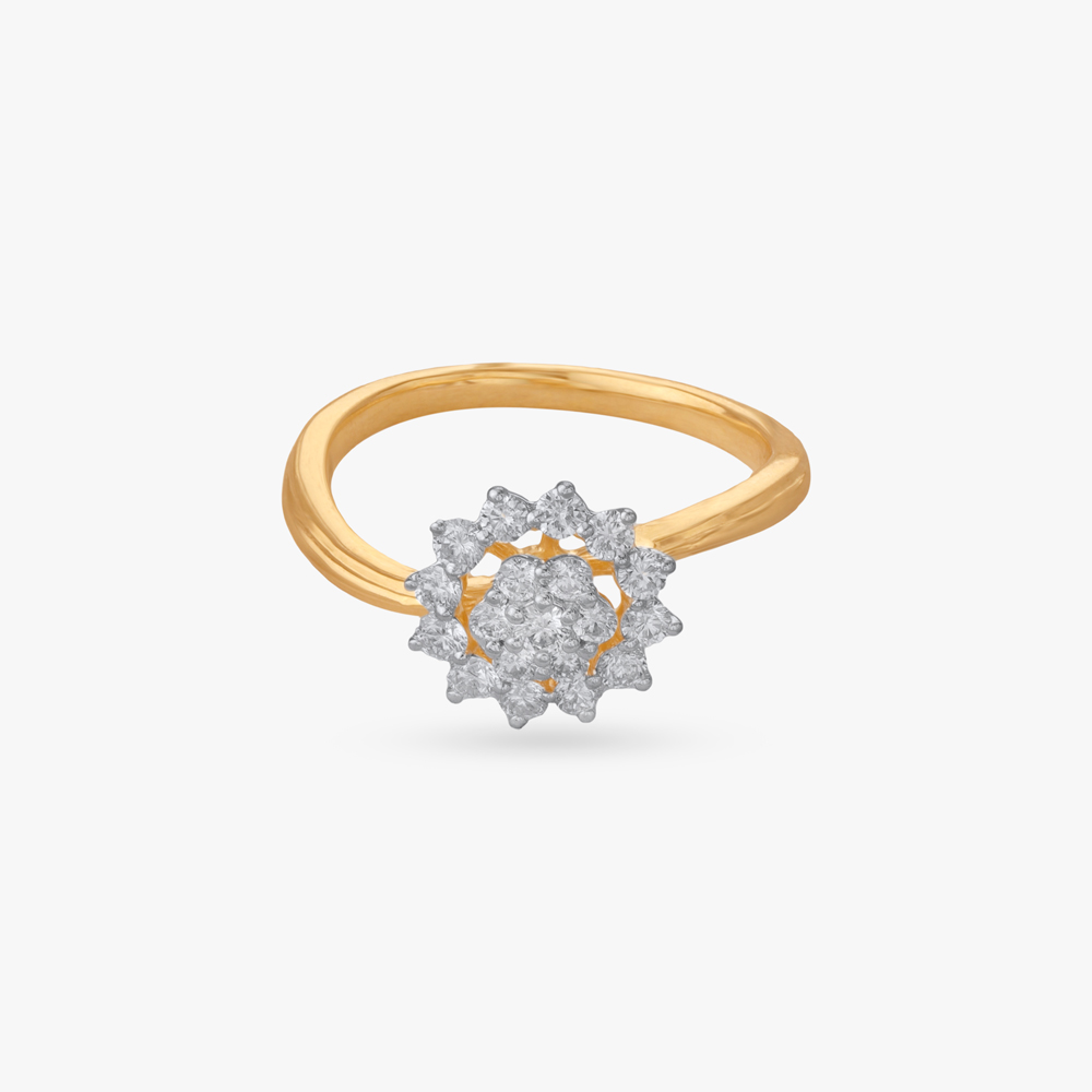 Sparkling Bloom Diamond Finger Ring,,hi-res image number null
