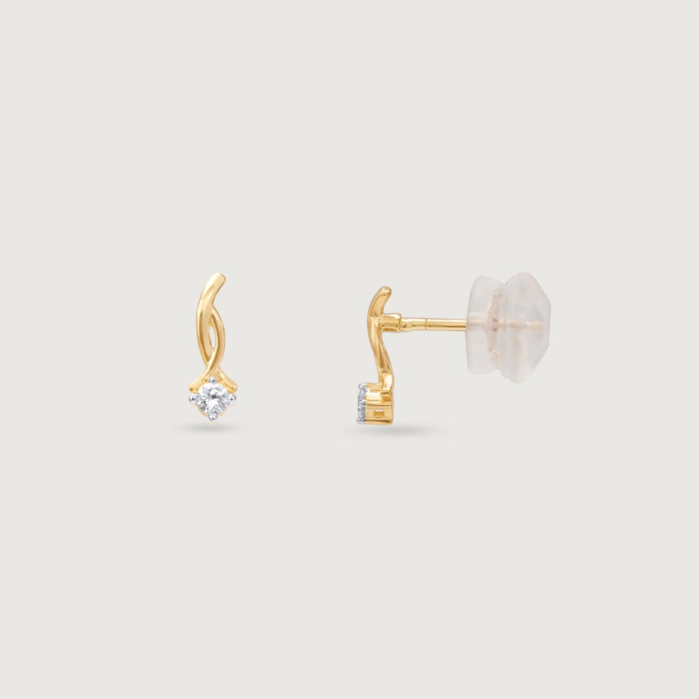 Twisty Gleam Diamond Earrings,,hi-res image number null