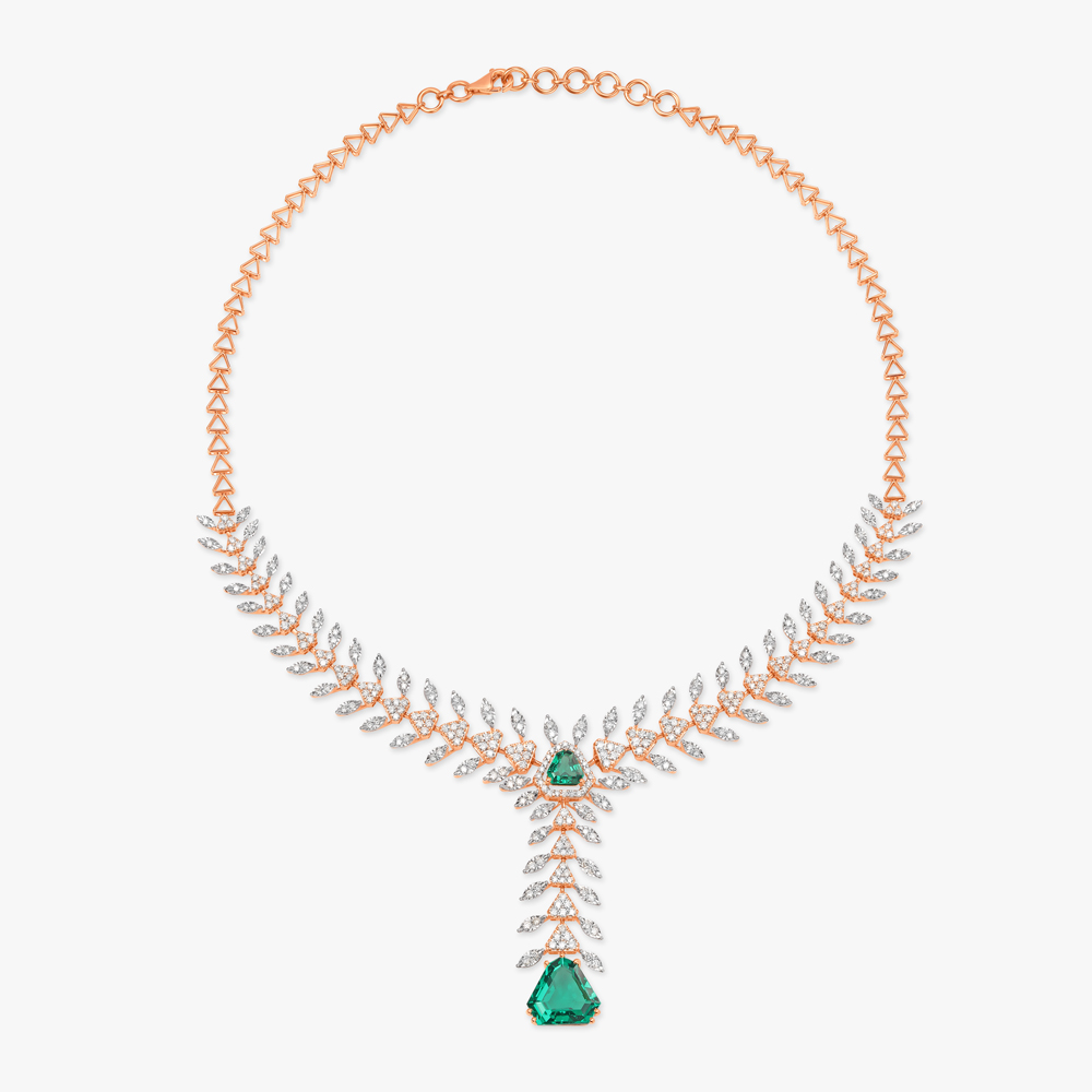 Verdant Symphony Natural diamond Necklace Set,,hi-res image number null