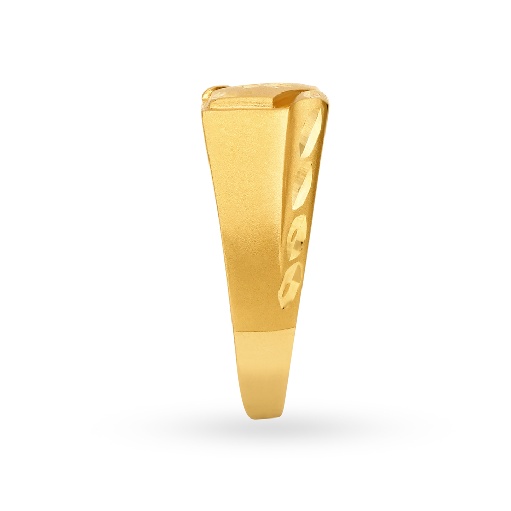 Striking 22 Karat Yellow Gold Floral Ring,,hi-res image number null