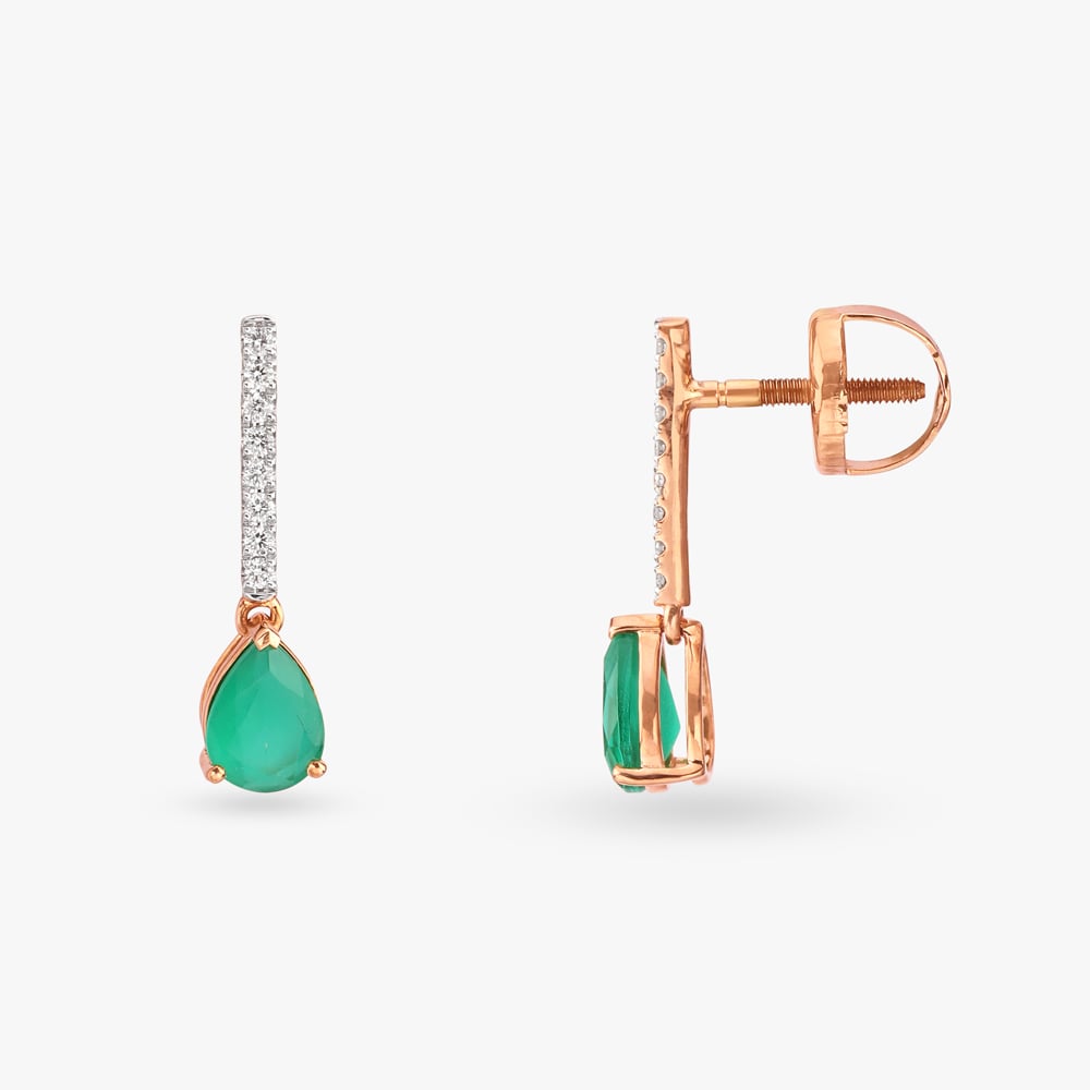 Verdant Diamond Drop Earrings,,hi-res image number null