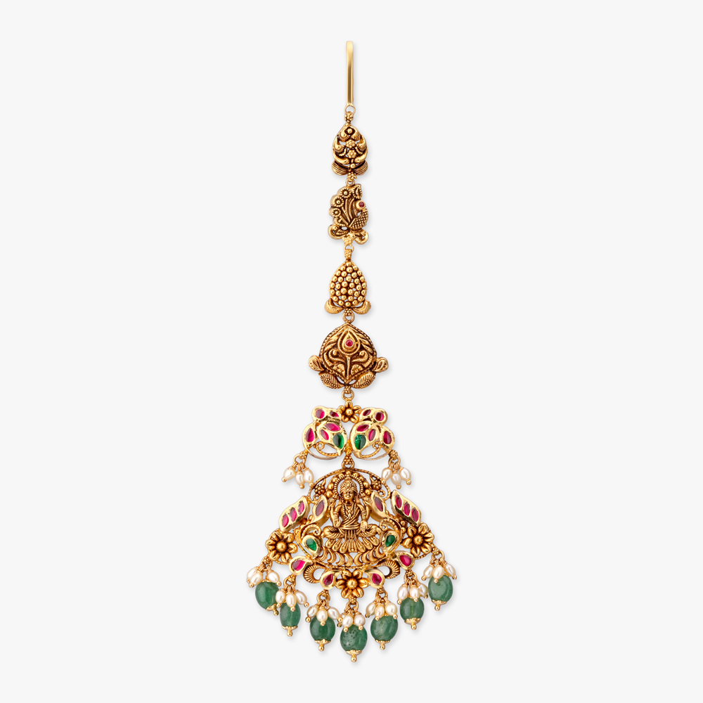 Divine Aviary Gold Maang Tikka,,hi-res image number null