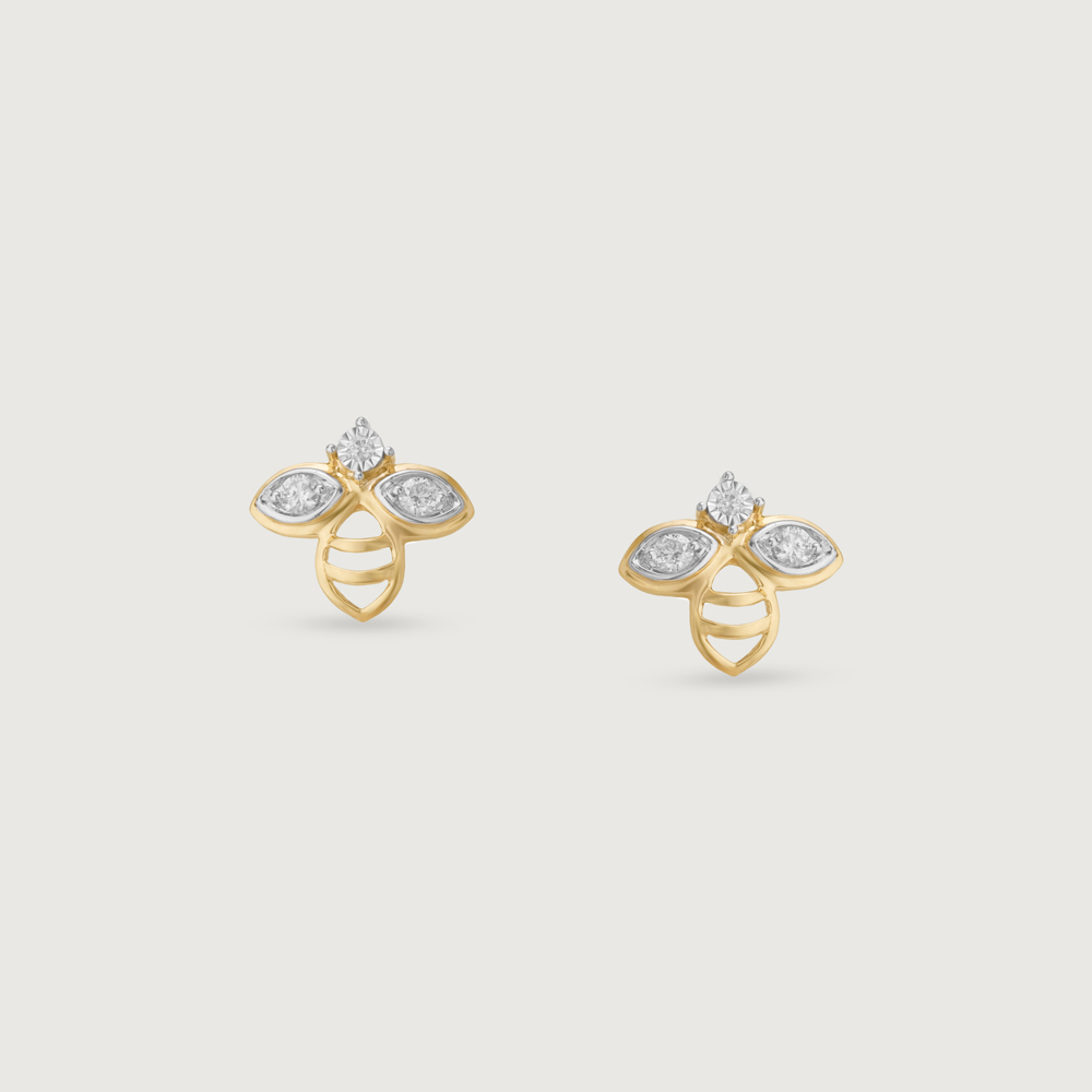 Sleek Buzz Diamond Stud Earrings,,hi-res image number null