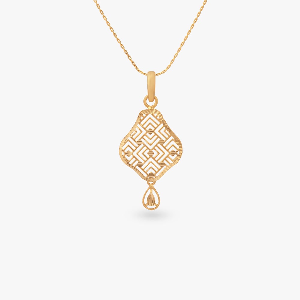 

Chevron Maze Gold Pendant
