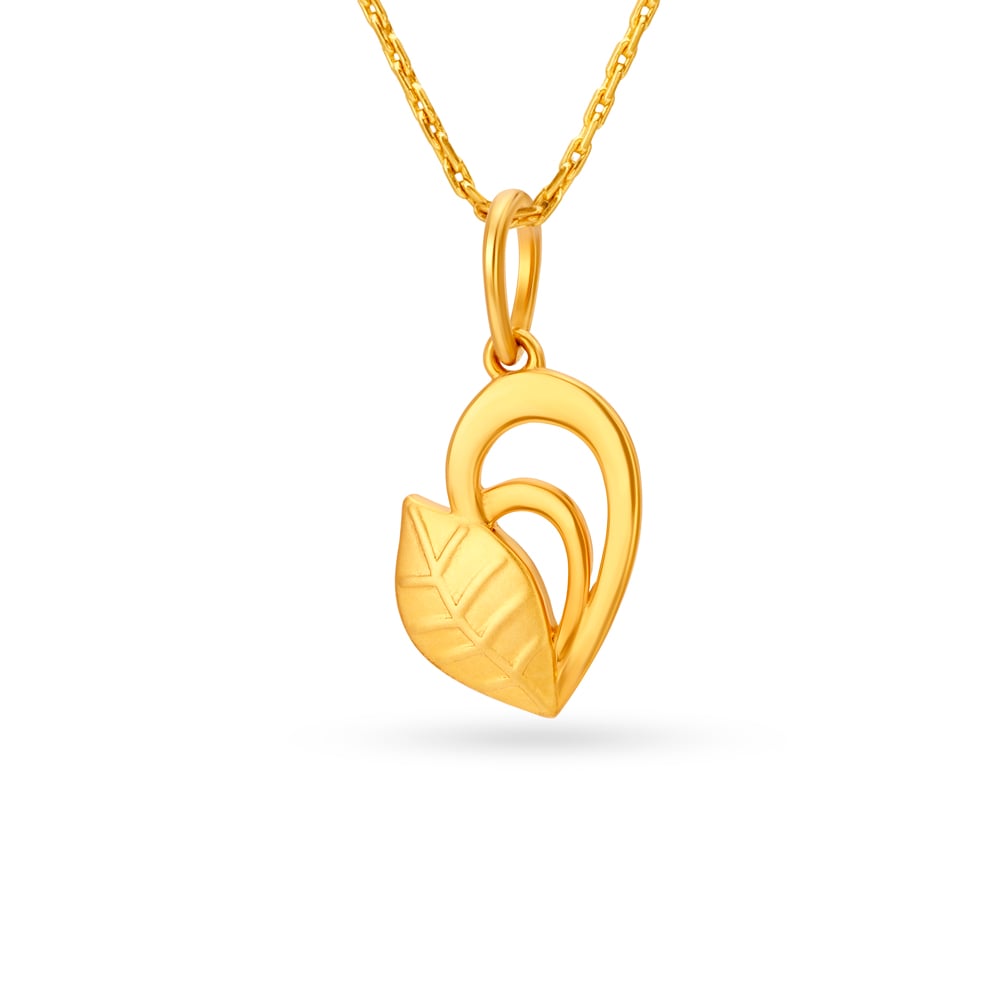 

Charming Heart Shaped Gold Pendant For Kids