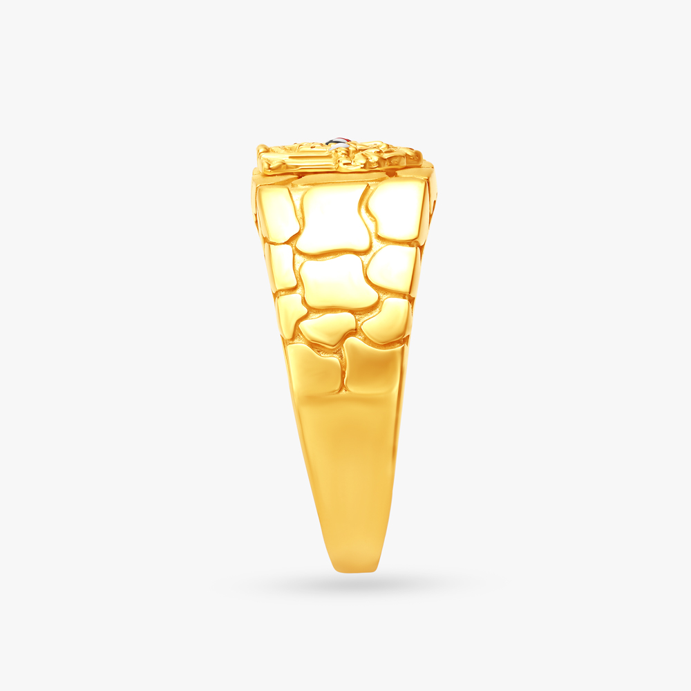 God-Srinivasa Gold Finger Ring,,hi-res image number null