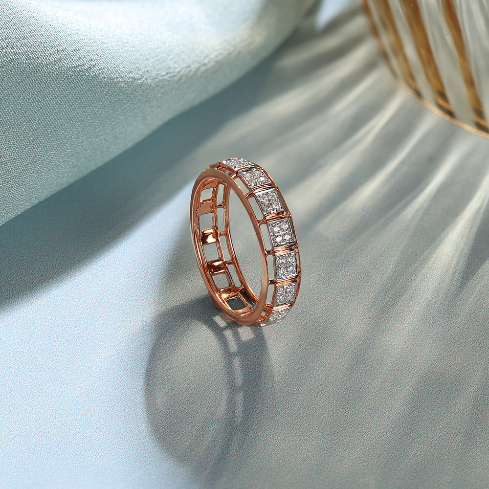 Cubic Splendour Gold & Diamond Finger Ring,,hi-res image number null