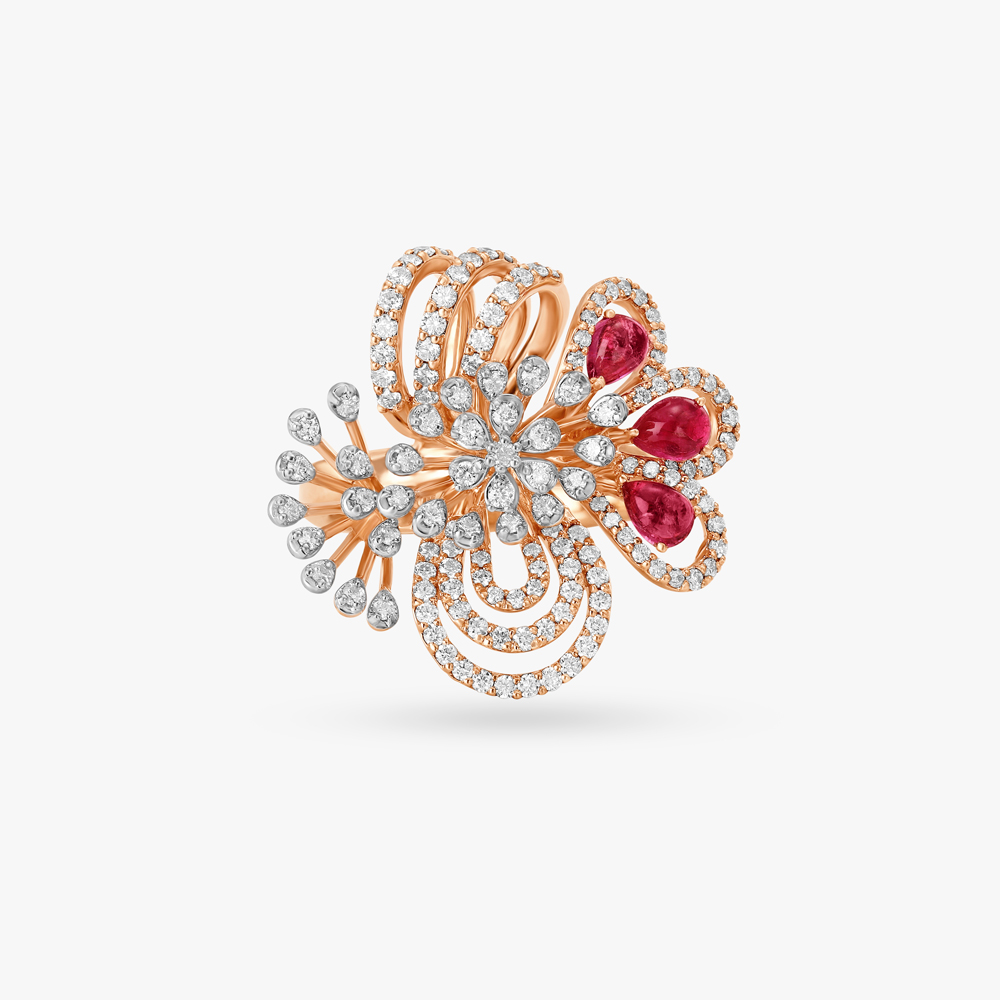 Enchanting Diamond and Tourmaline Ring,,hi-res image number null