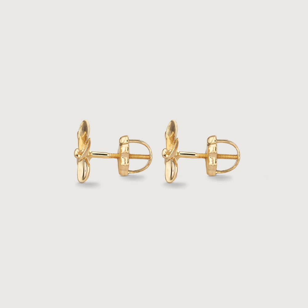 Bloom Petal Gold Stud Earrings,,hi-res image number null