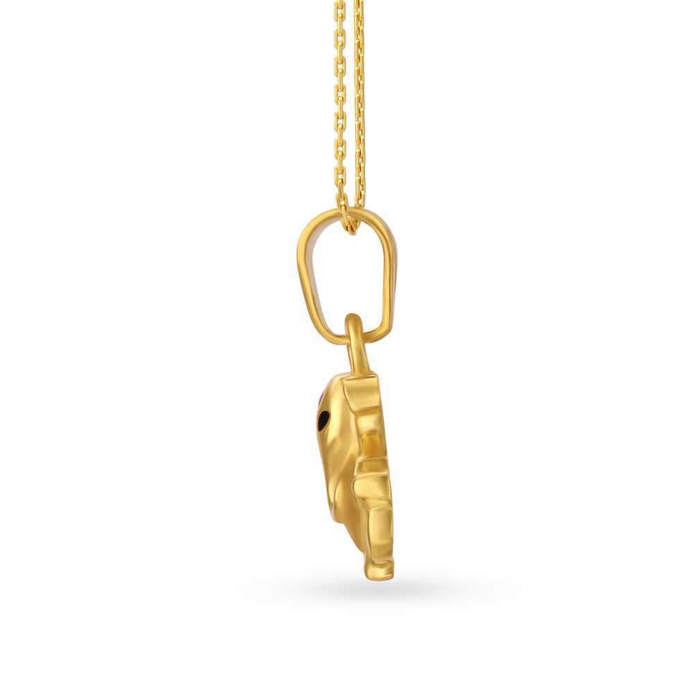 

Divine Lord Ganesha Gold Pendant