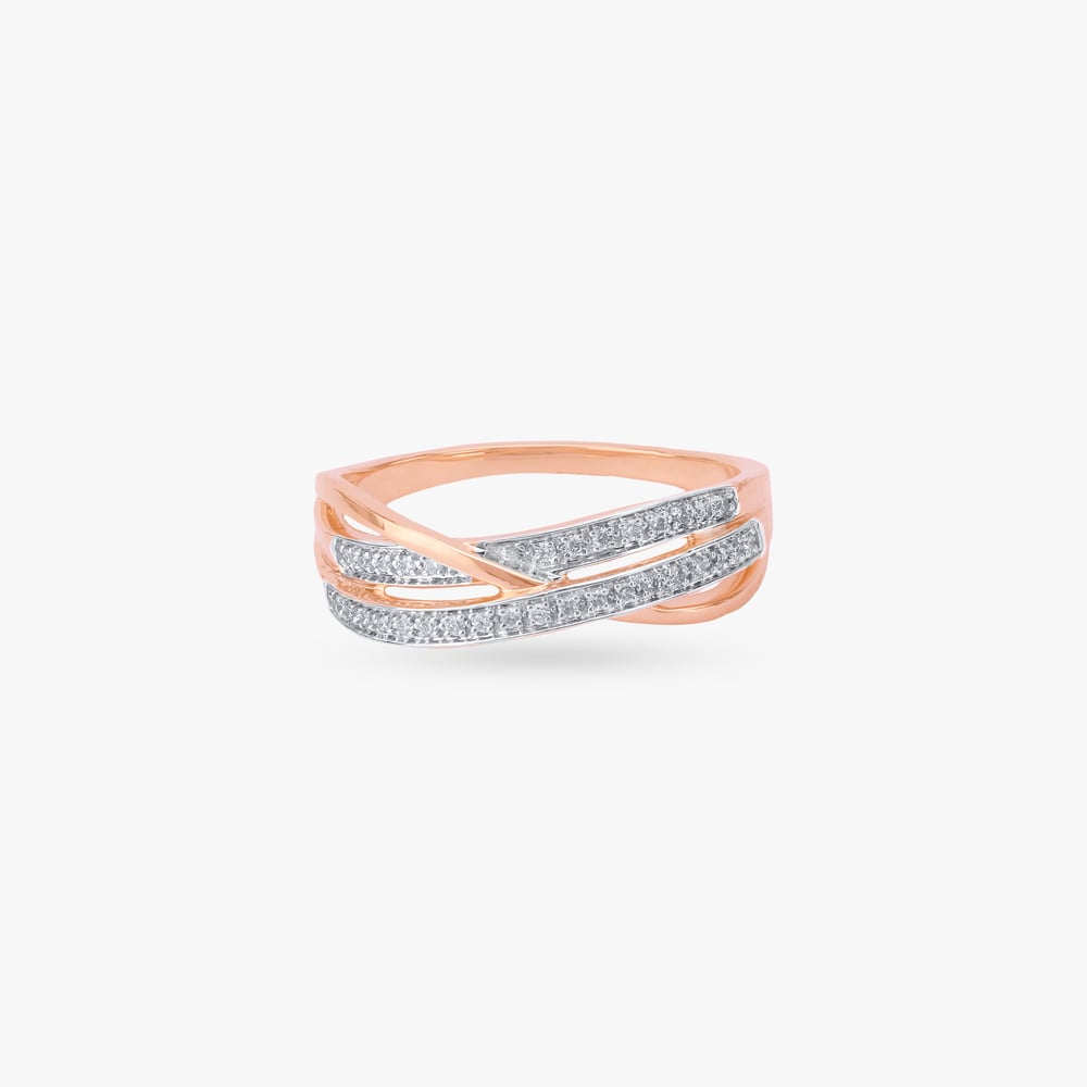 Layered Crossover Diamond Ring,,hi-res image number null