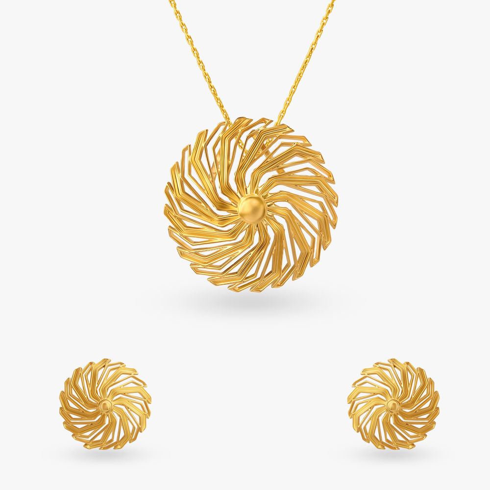 

Chic Chronicles Pendant and Earrings Set