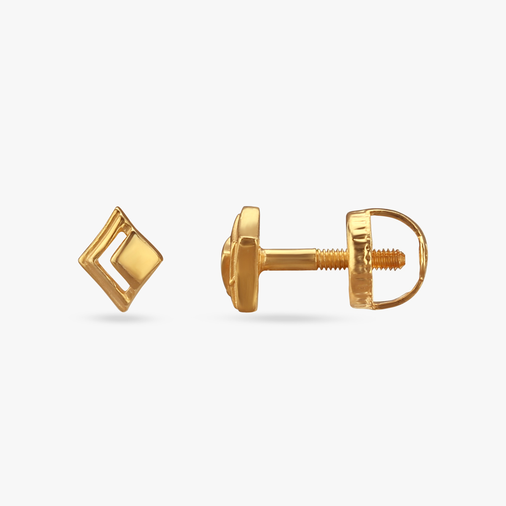 Tiny Treasures Gold Stud Earrings For Kids,,hi-res image number null