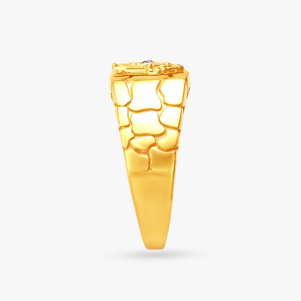 God-Srinivasa Gold Finger Ring,,hi-res image number null