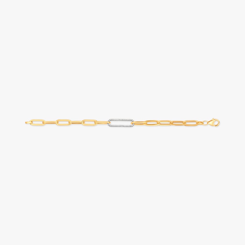 Brilliant Linkage Gold & Diamond Bracelet,,hi-res image number null
