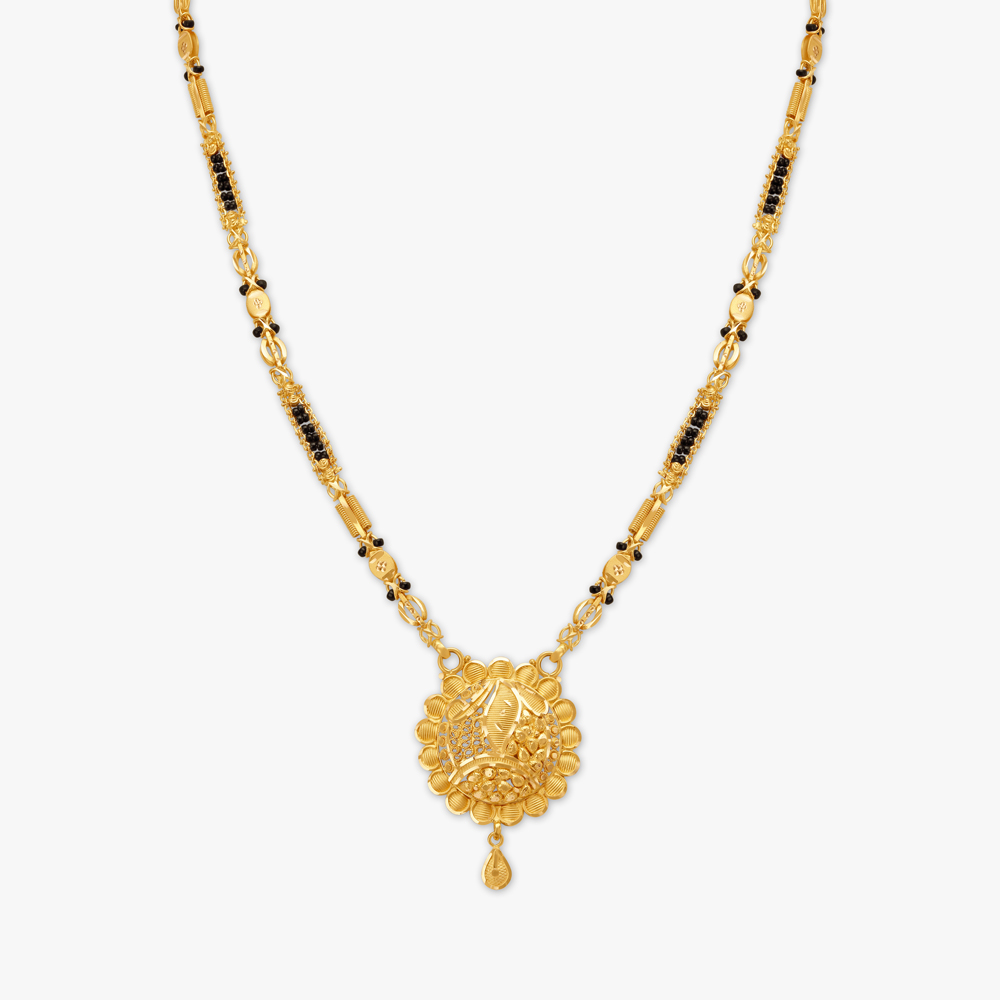 Modern Gold Mangalsutra with Pendant,,hi-res image number null
