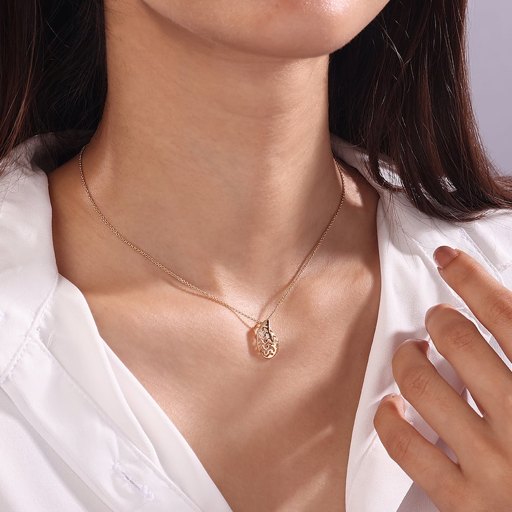 14KT Gleaming Harvest Gold Pendant,,hi-res image number null