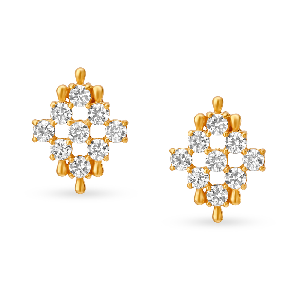 Stylish Gold Stud Earrings for Kids,,hi-res image number null
