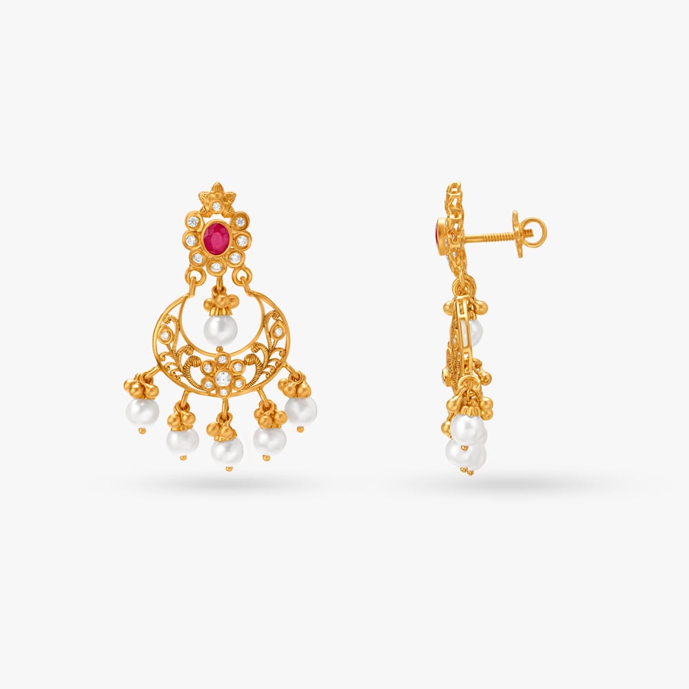 Twinkling Gold Drop Earrings,,hi-res image number null