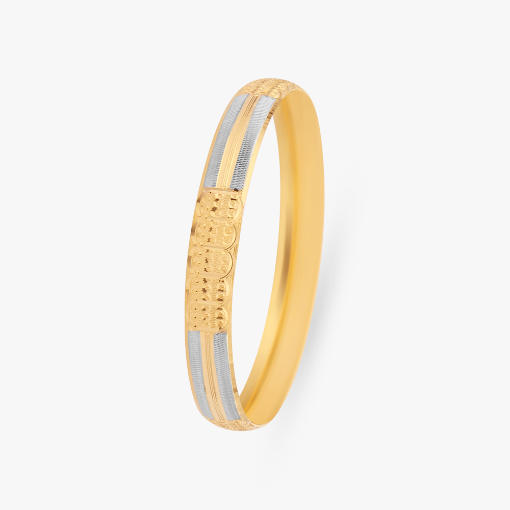 Engraved Gold Bangle,,hi-res image number null