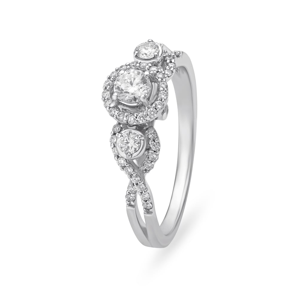 Royal White Gold and Diamond Ring,,hi-res image number null