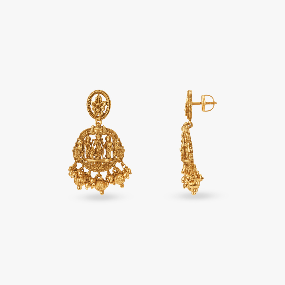 Spiritual Siya Ram Gold Necklace Set,,hi-res image number null