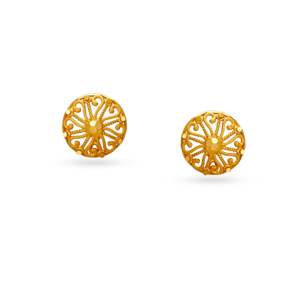 Dainty Gold Jhumkas,,hi-res image number null