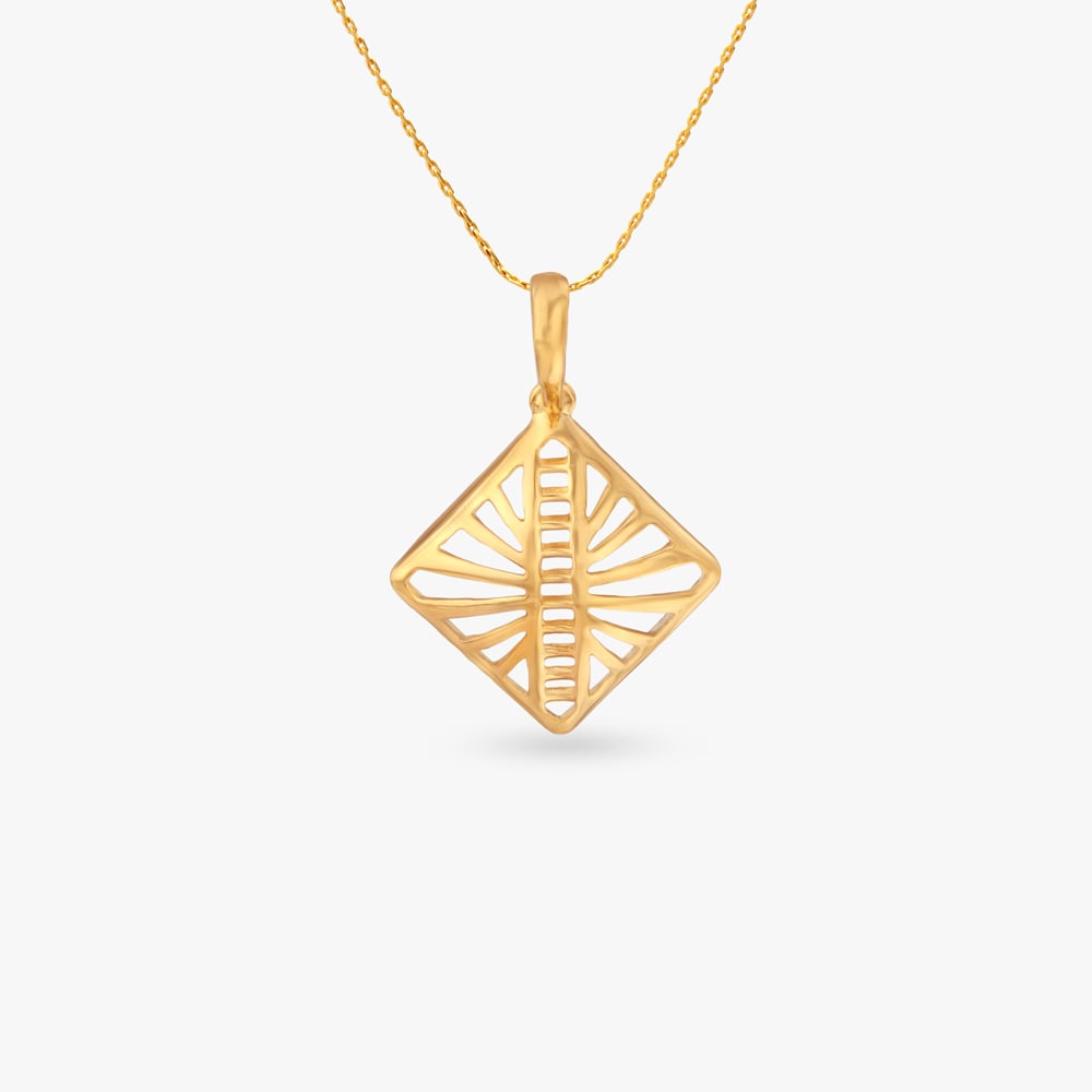 

Sunbeam Frame Gold Pendant