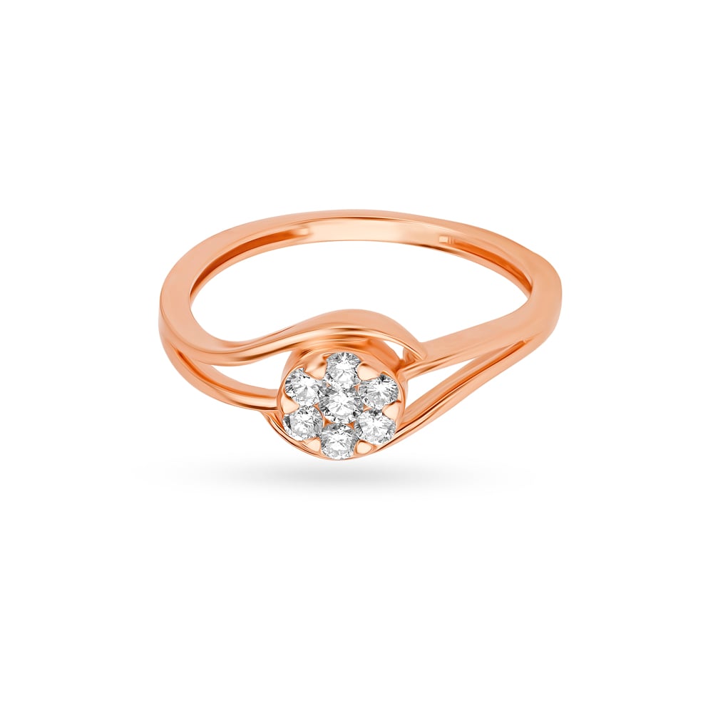 Bold Floral Diamond Finger Ring,,hi-res image number null