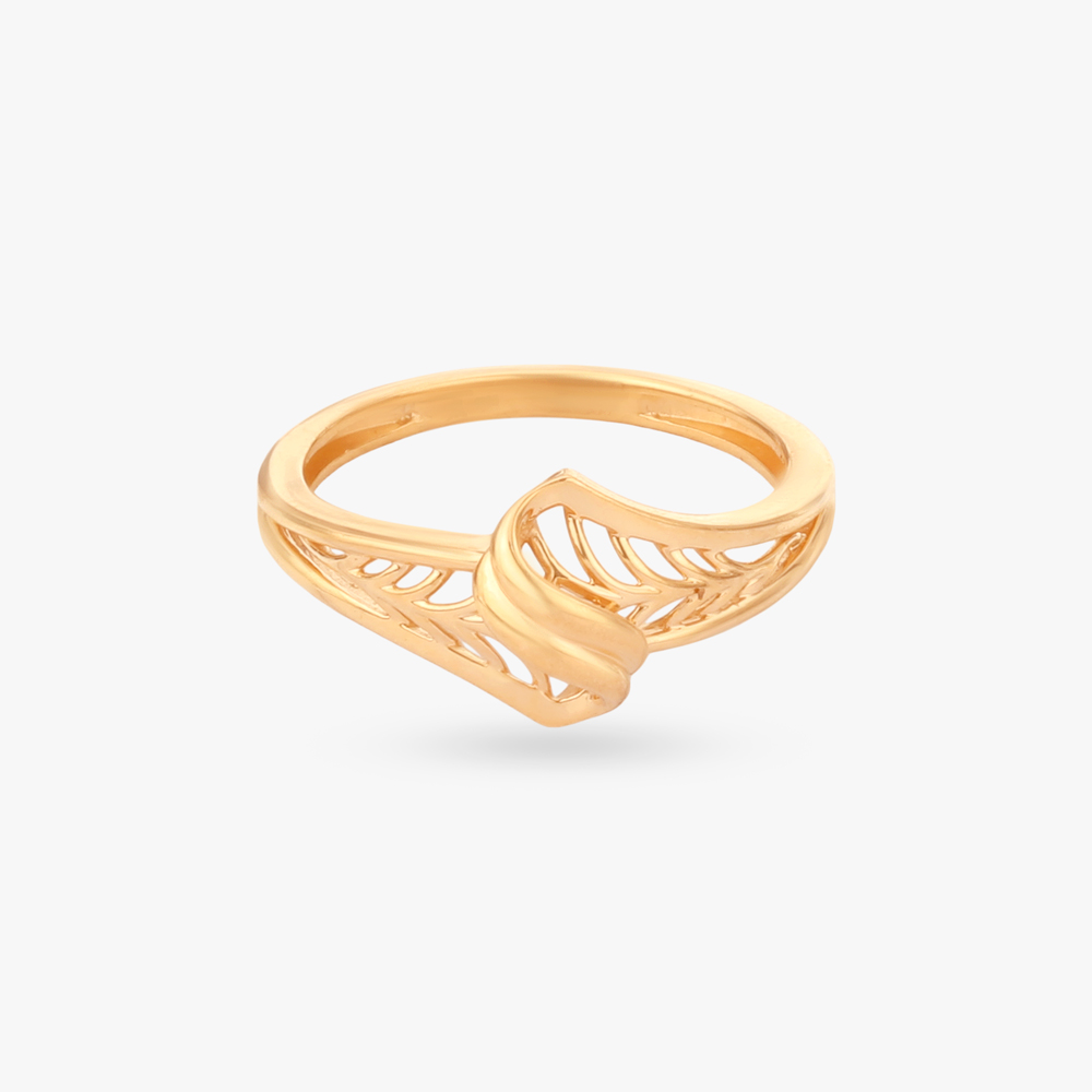 Sculpted Ribbon Gold Ring,,hi-res image number null