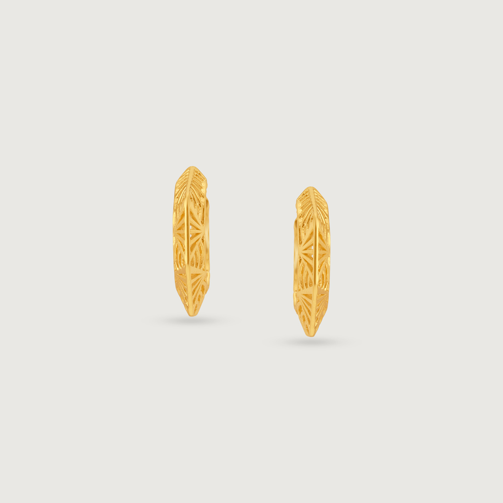 Angular Radiant Gold Hoop Earrings,,hi-res image number null