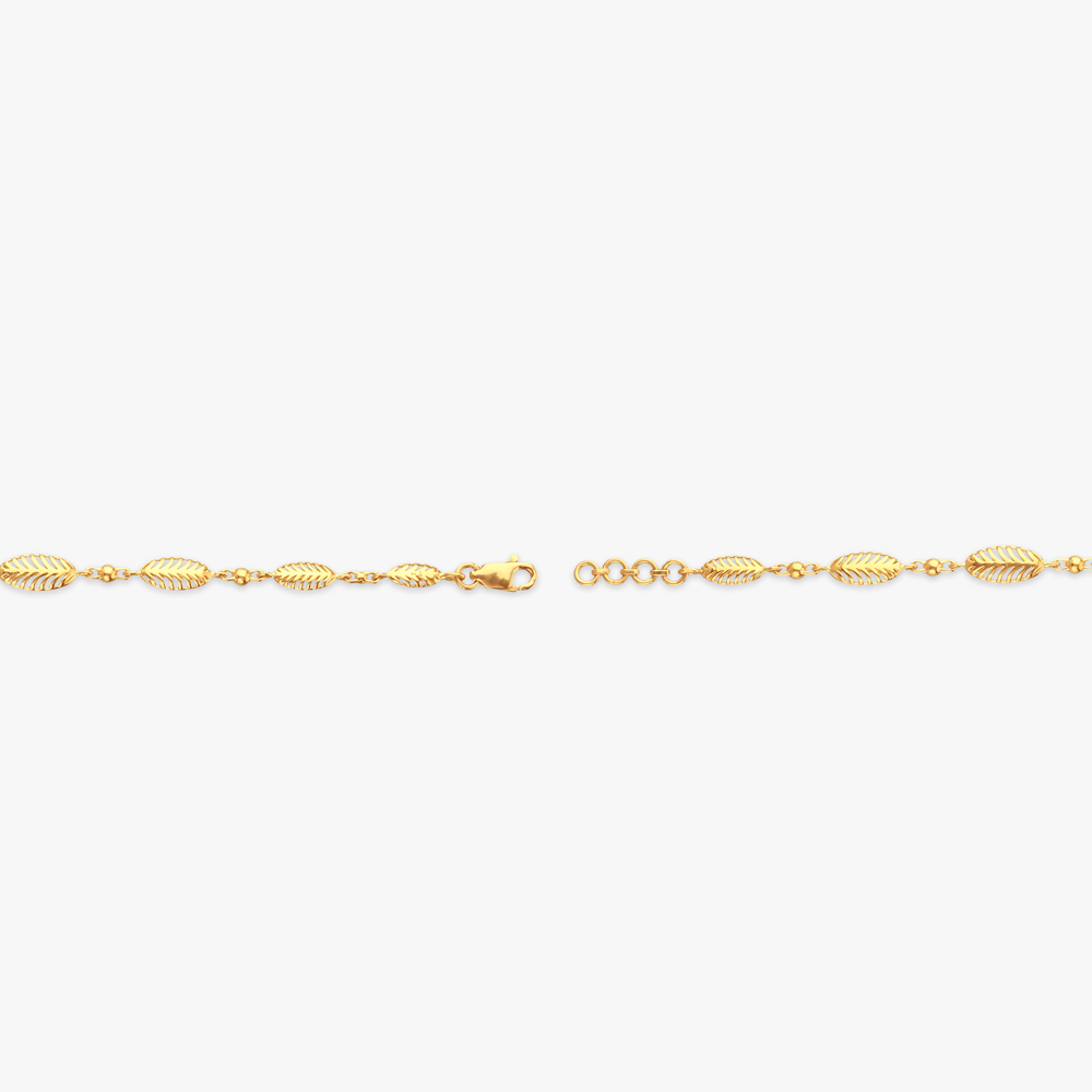 Leaf Link Gold Bracelet,,hi-res image number null