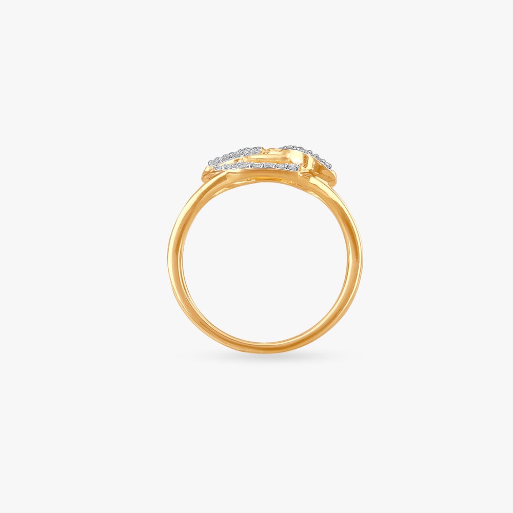 Abstract Leaf Diamond Ring,,hi-res image number null