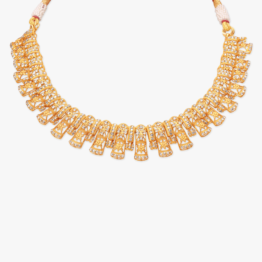 Royal Tiers Gold Necklace Set,,hi-res image number null