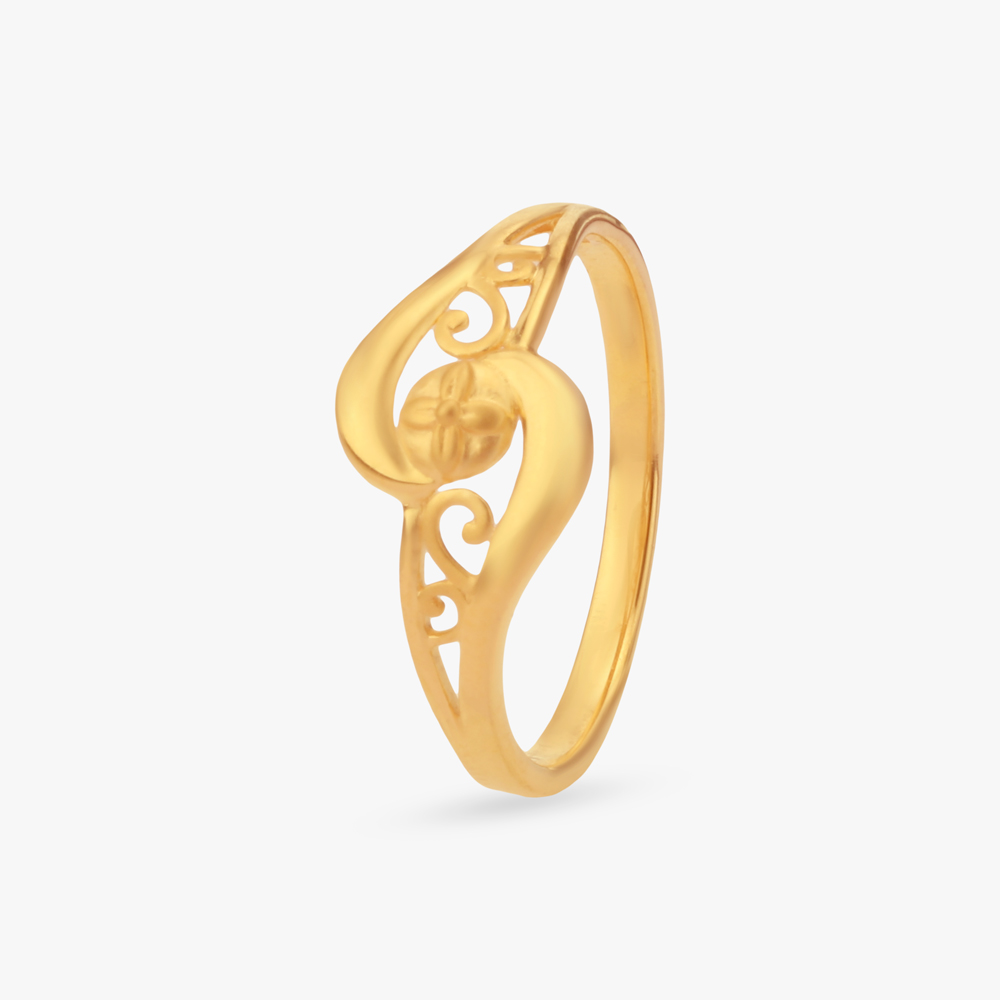Swirl Bloom Gold Ring,,hi-res image number null