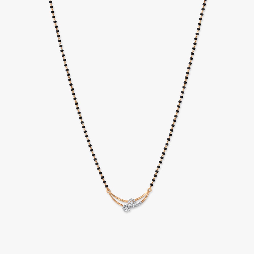Floral Arc Diamond Mangalsutra,,hi-res image number null