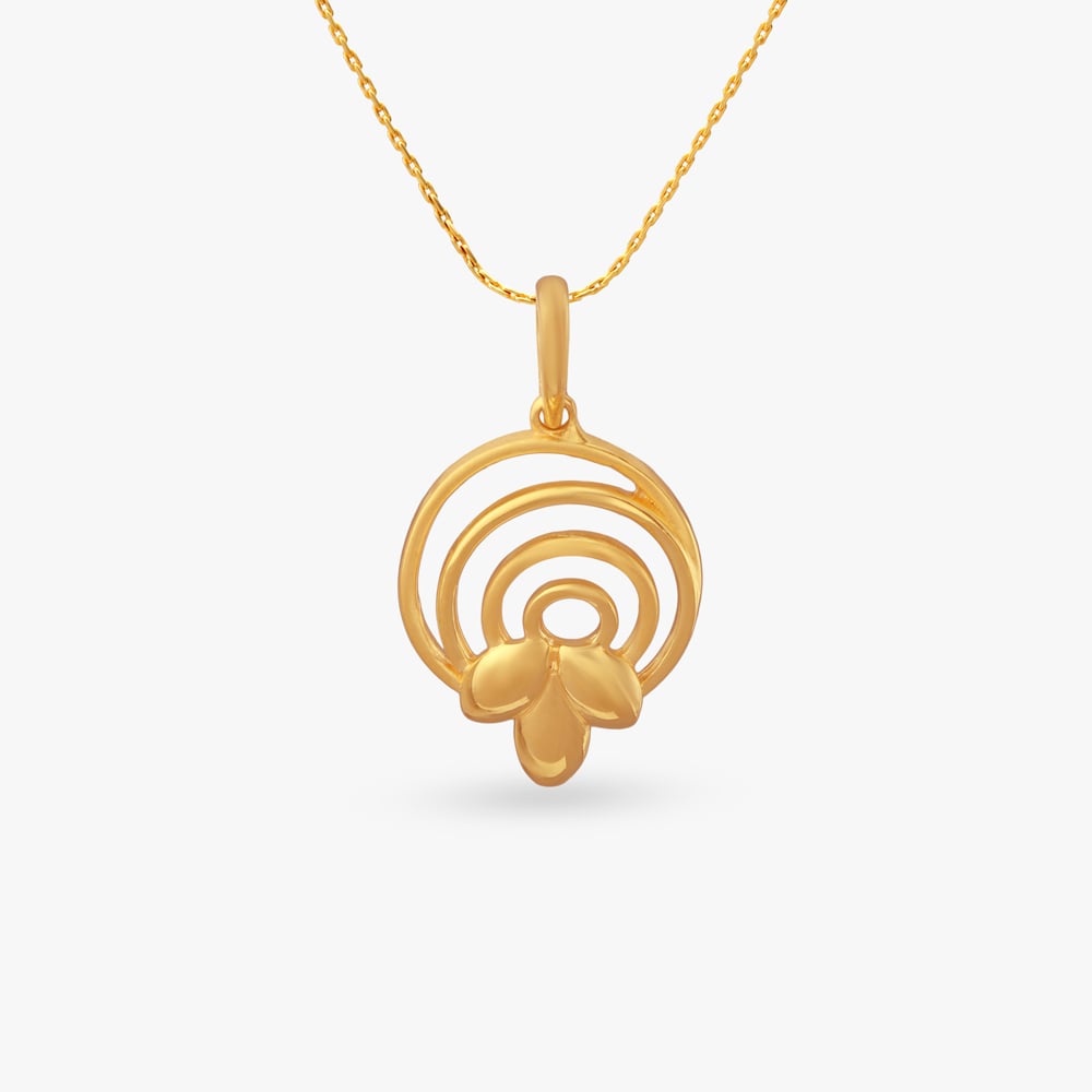 Radiant Spiral Gold Pendant,,hi-res image number null