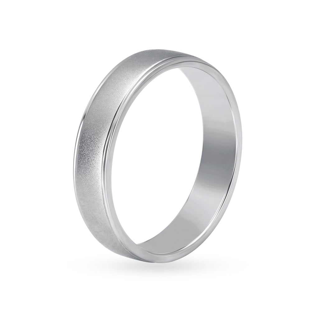7mm Plain Platinum Flat Court Wedding Ring • Platinum Ring Company