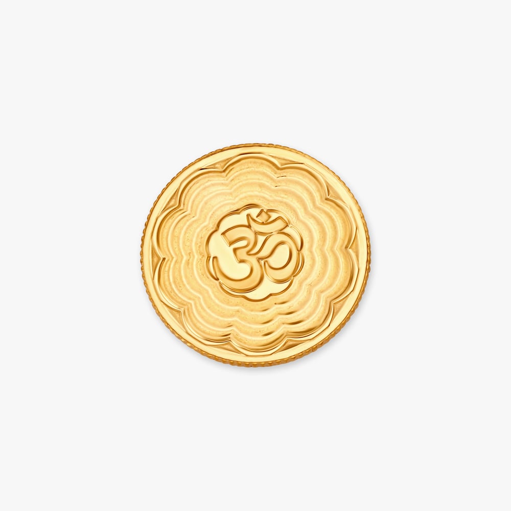 Om Motif 22 Karat 10 Gram Gold Coin,,hi-res image number null