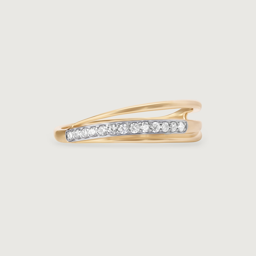 Twined Radiance 14 Kt Gold & Diamond Ring,,hi-res image number null