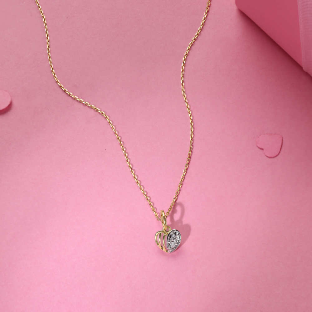 Love Glow Diamond & Gold Pendant,,hi-res image number null