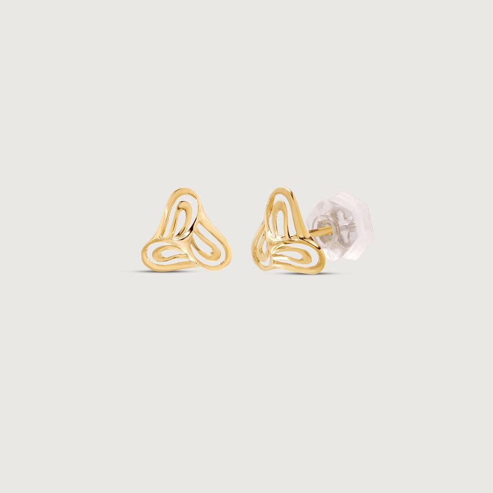 Drip Trio Gold Stud Earrings,,hi-res image number null