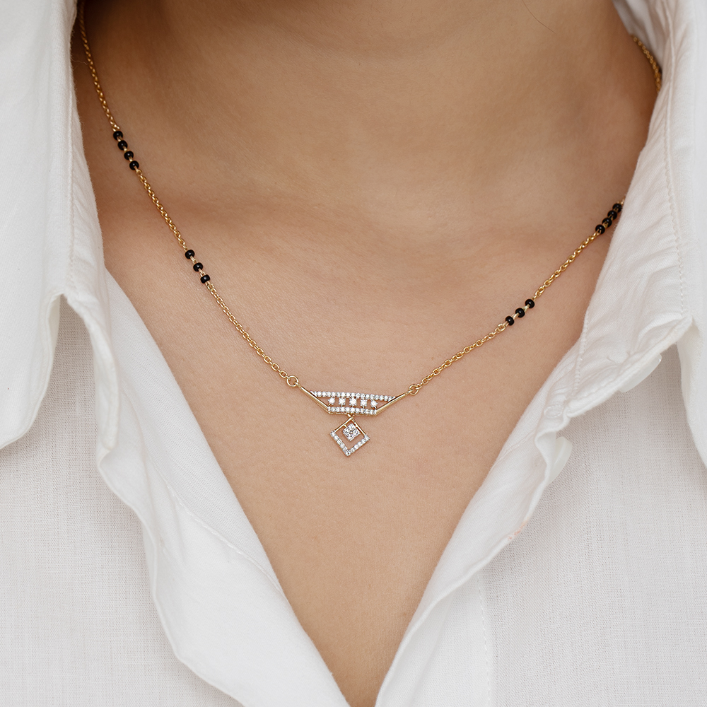 Celestial Prism Gold and Diamond Mangalsutra,,hi-res image number null